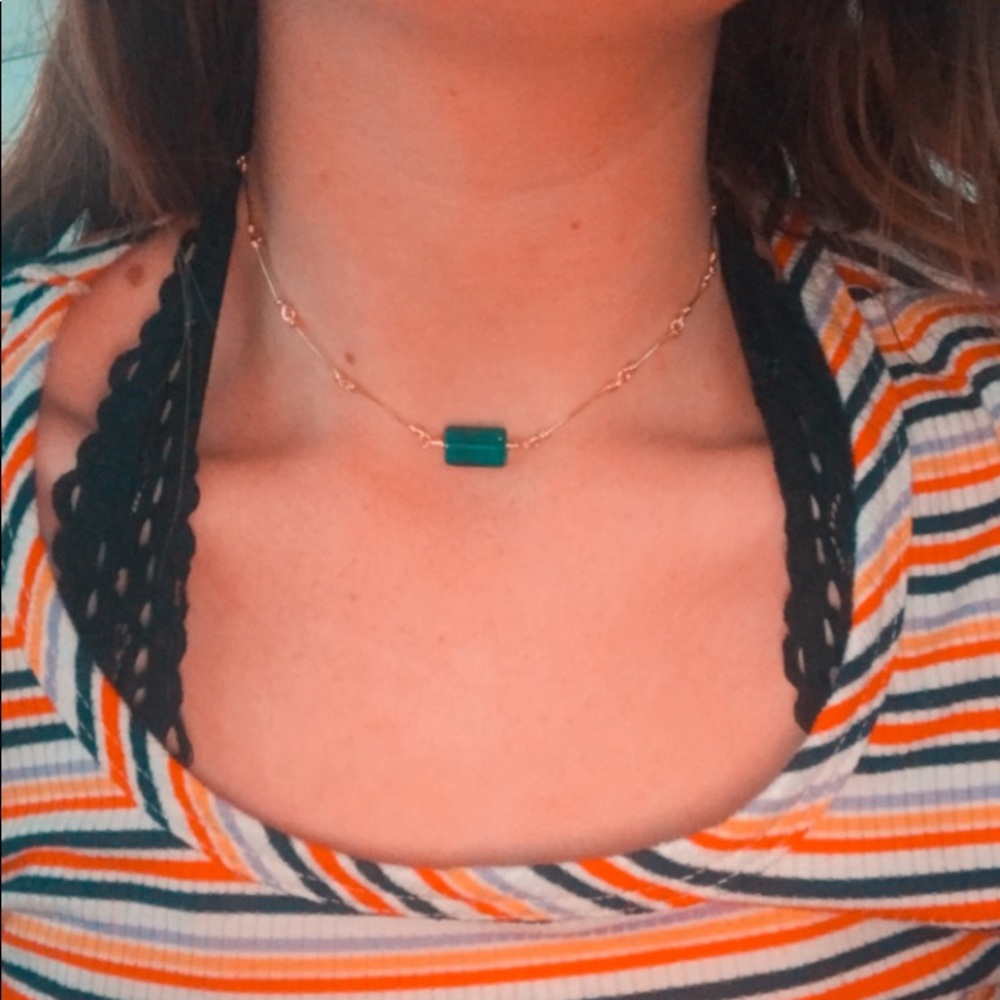 Green & gold choker